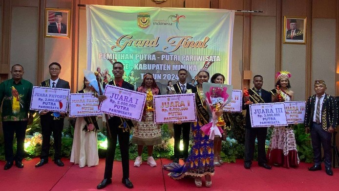 Andarias & Melisa Terpilih Sebagai Putra-Putri Pariwisata Mimika 2024
