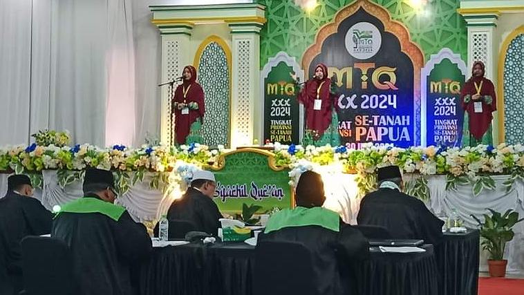 Musabaqoh Tilawatil Quran (MTQ) XXX se-Tanah Papua di Timika mulai berlangsung pada Senin (24/6/2024). Foto: Istimewa