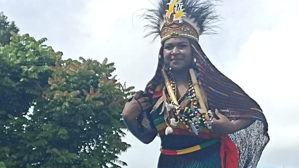 Peserta saat menampilkan Busana Adat Pada Papua Culture Week TIFA 2024. Foto: Eka/Papua60detik