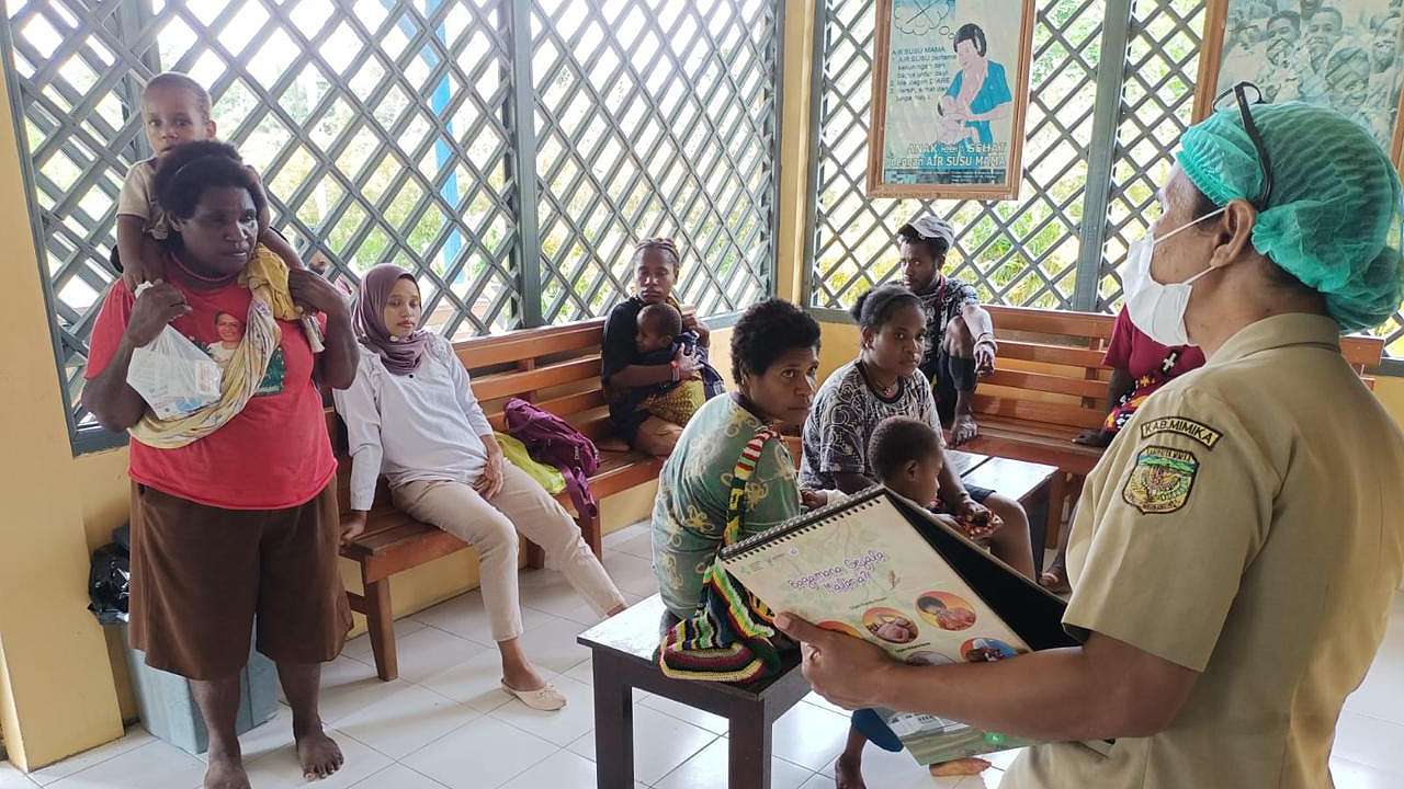 pelayanan kesehatan masyarakat di klinik kolaborasi Pemkab dan PT Freeport Indonesia. Foto: Faris/ Papua60detik