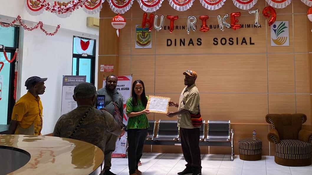 Kantor Dinsos Kabupaten Mimika, Foto: Faris/Papua60detik