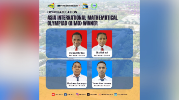 Empat siswa SATP milik YPMAK berhasil menjuarai Asian Internasional Mathematics Olympiade (AIMO) yang digelar di Sekolah Integral Hidayatullah, pada Mei 2025 lalu. Foto: Istimewa