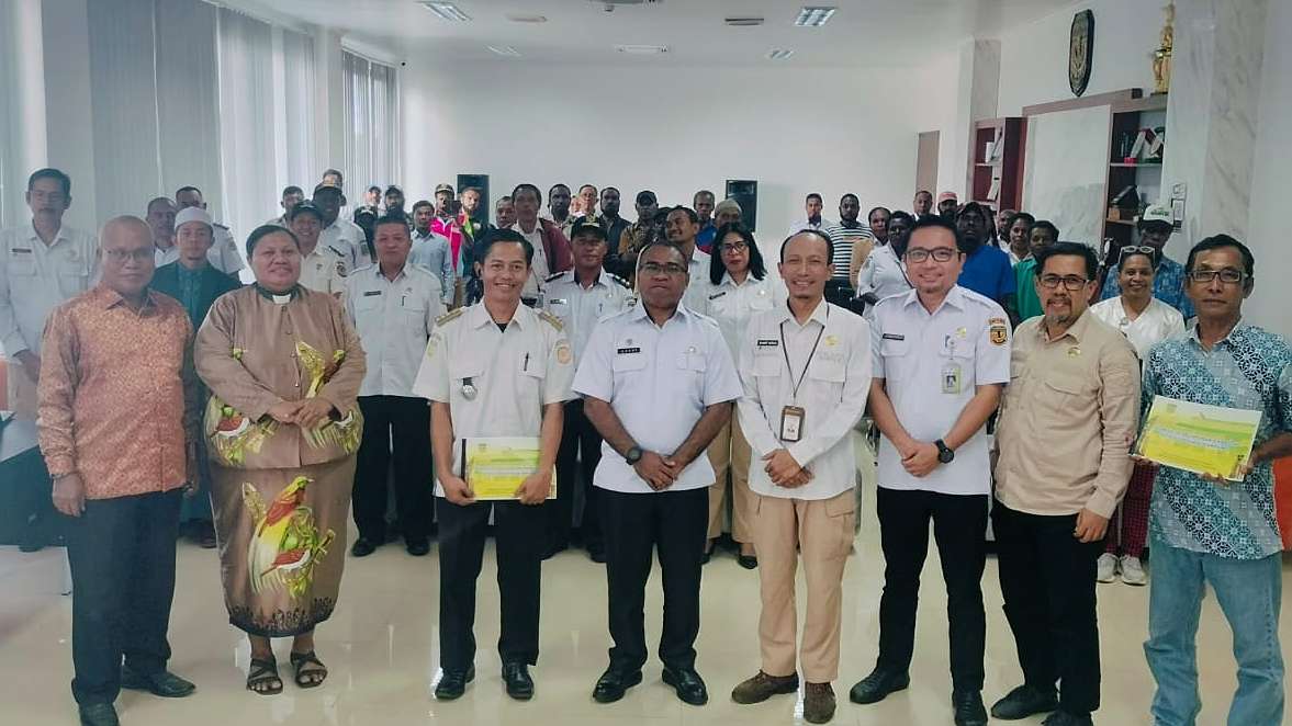 Sosialisasi Pencatatan Peristiwa Kependudukan dan akte kematian di aula Disdukcapil, foto; Martha/ Papua60detik