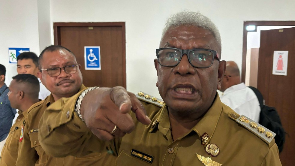 Bupati Mimika, Johannes Rettob, foto; Martha/ Papua60detik