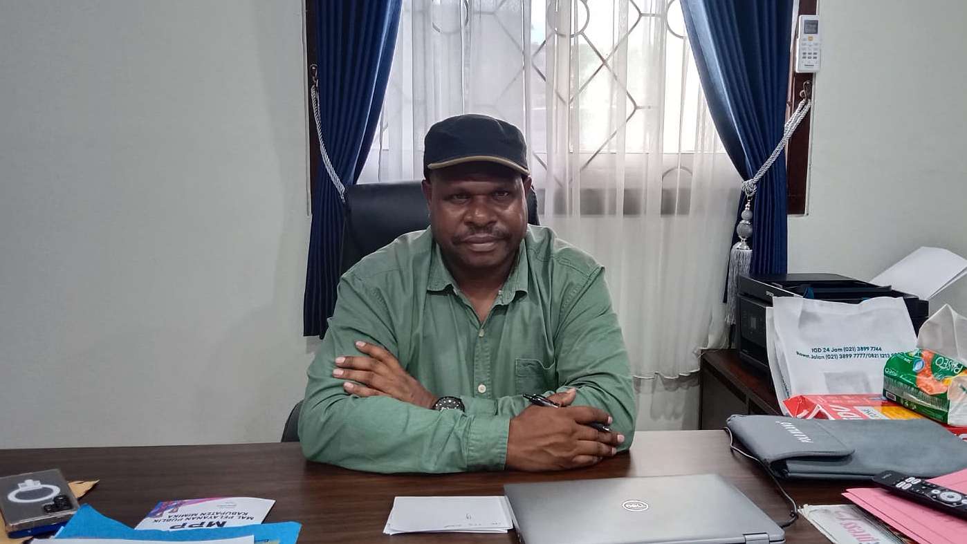 Ketua Pengurus YPMAK, Leonardus Tumuka,. Foto; Martha/ Papua60detik