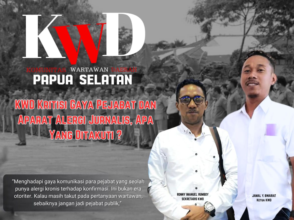 Ketua dan sekretaris KWD Papua Selatan, Yulianus Bwariat dan Ronny Imanuel Rumboy