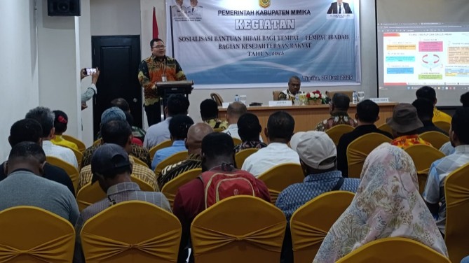 Sosialisasi bantuan hibah bagi tempat-tempat ibadah, foto; Martha/Papua60detik