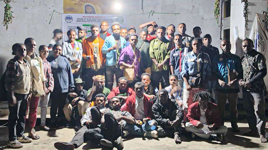 Foto bersama usai Mubes ke-lll IPMA Wamuya se-Jayapura tahun 2025. Foto : Humas IPMA Wamuya for Papua60detik.