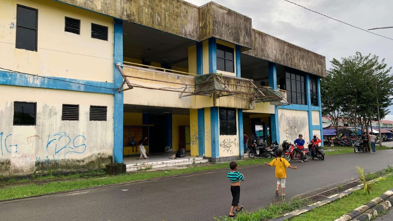 Gedung A Pasar Sentral Mimika, foto: Martha/ Papua60detik