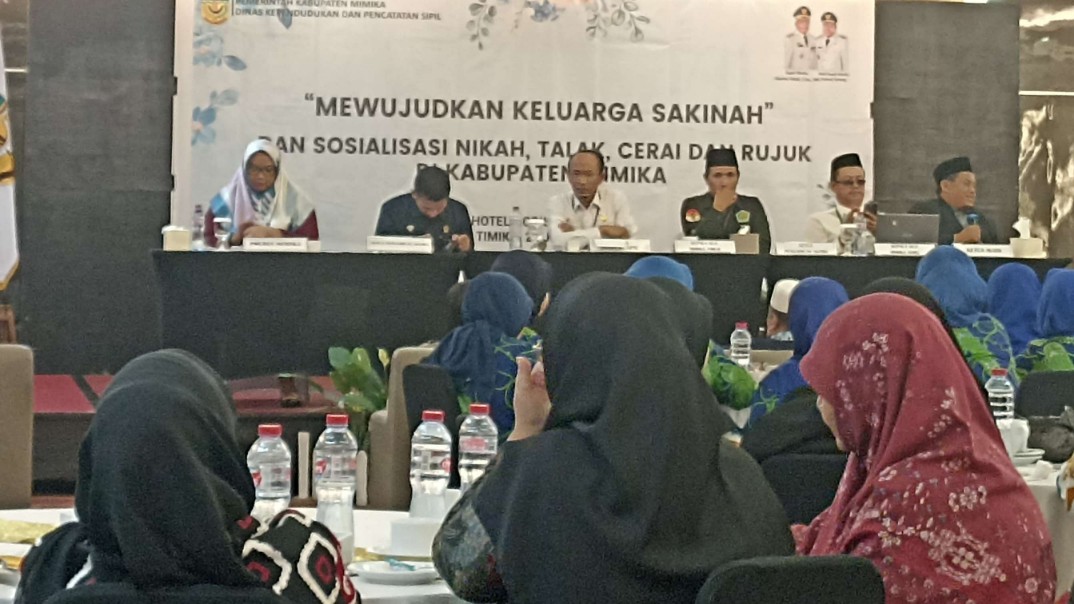 Sosialisasi nikah, talak, cerai dan rujuk Dukcapil Mimika. Foto: Eka/ Papua60detik