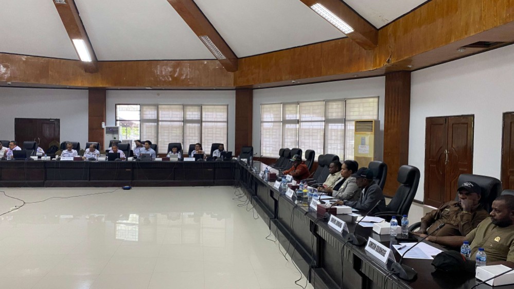 RDP Komisi IV DPRK Mimika, bersama Dinas PUPR, Bappeda & Dinas Perumahan, Pemukiman dan pertanahan, Rabu (25/6/2025) Foto: Faris/Papua60detik