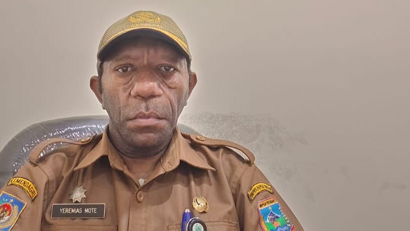 Yeremias Mote, Plh Kepala Dinas Admindukcapil PMK Provinsi Papua Tengah. Foto : Yeremias for Papua60detik