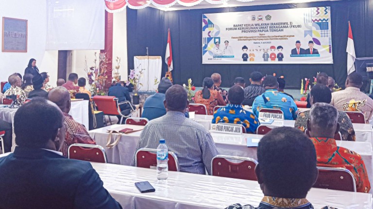 Suasana Rakerwil I FKUB Provinsi Papua Tengah. Foto : Elias Douw/Papua60detik