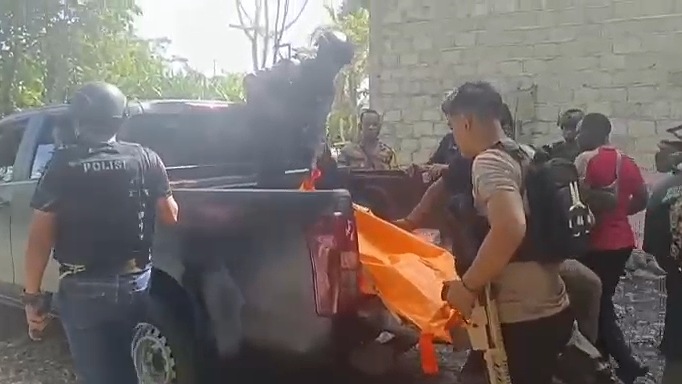 Korban pembunuhaan oleh OTK di Yahukimo. Foto: Satgas Operasi Damai Cartenz
