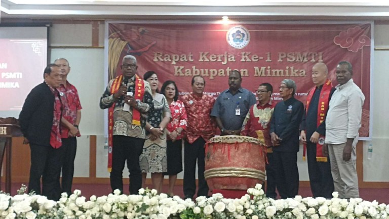 Rapat kerja PSMTI Kabupaten Mimika di Hotel Cenderawasih Timika, Jumat (26/9/2025). Foto: Eka/ Papua60detik