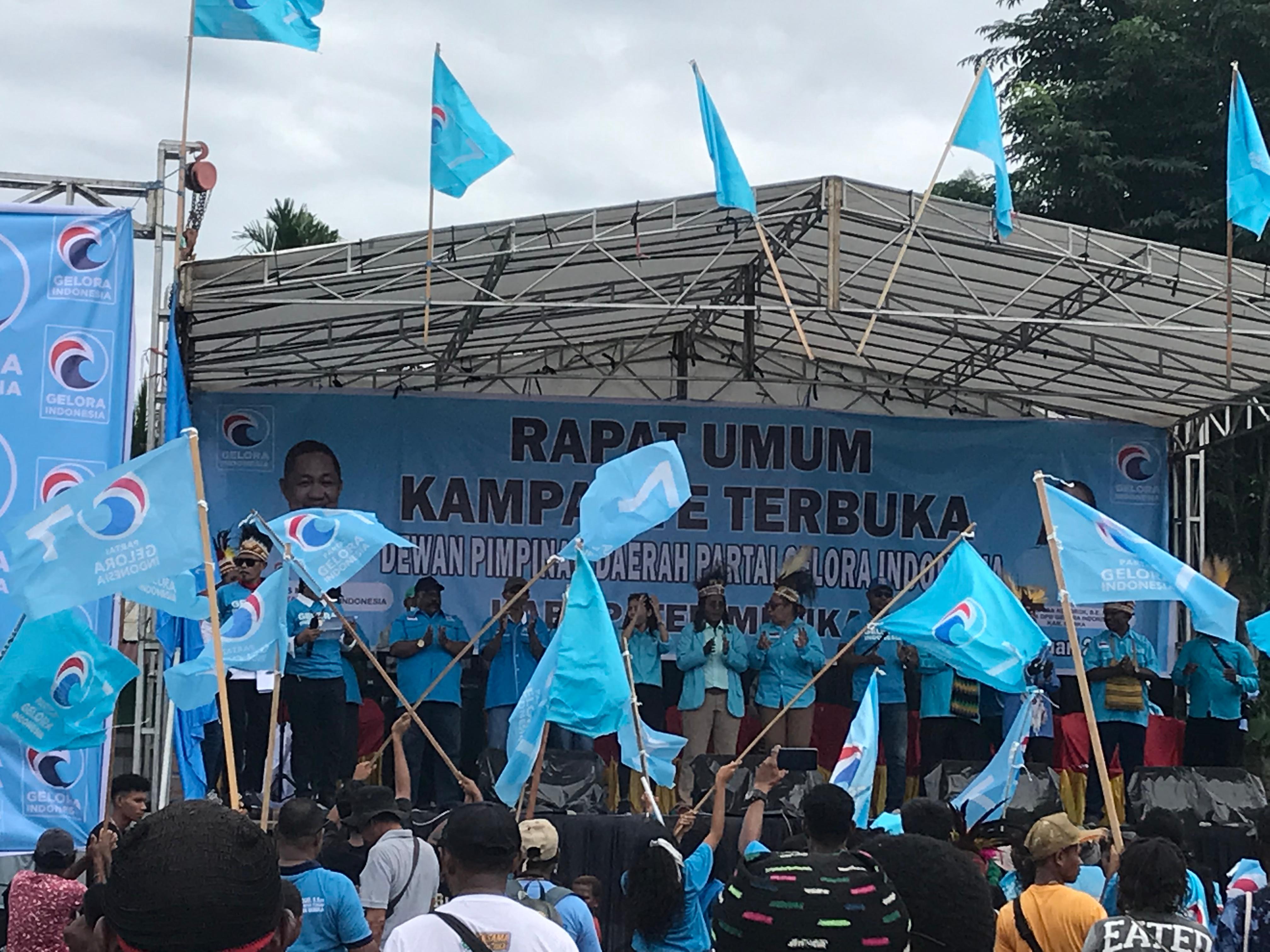 Kampanye akbar Partai Gelora, foto: Fariz/Papua60detik