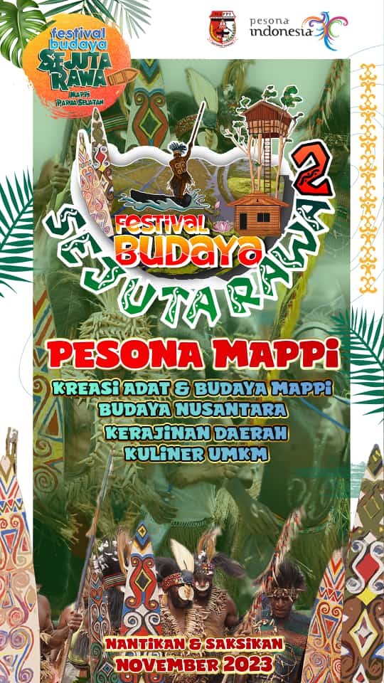 Flyer Festival Budaya Sejuta Rawa Mappi 2023