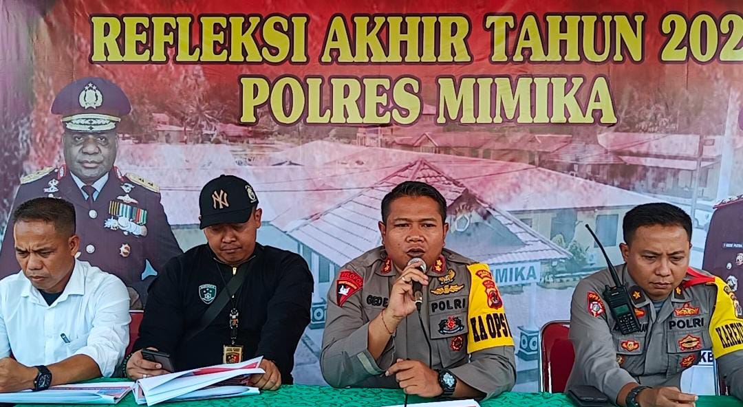 Refleksi akhir tahun Polres Mimika  Foto: Amma/ Papua60detik