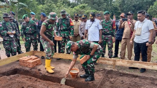 TMMD ke-116 Kodim 1707/Merauke di Kampung Homlikya, Distrik Syahcame, Kabupaten Mappi, Rabu (10/05/2023). Foto: Istimewa