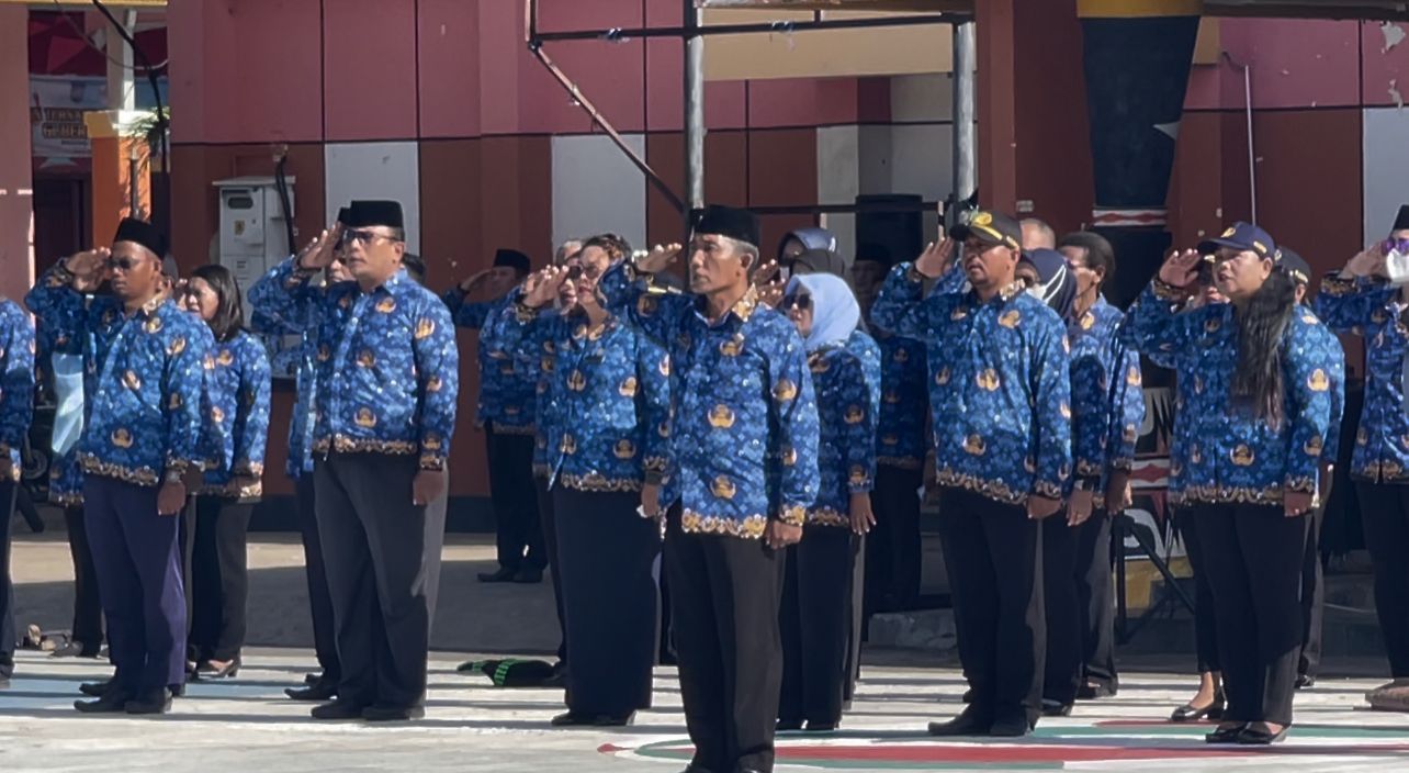 Upacara peringatan Hari Lahir Pancasila  di lapangan Gor Head Sai Merauke, Kamis (1/6/2023). Foto: Ami/ Papua60detik