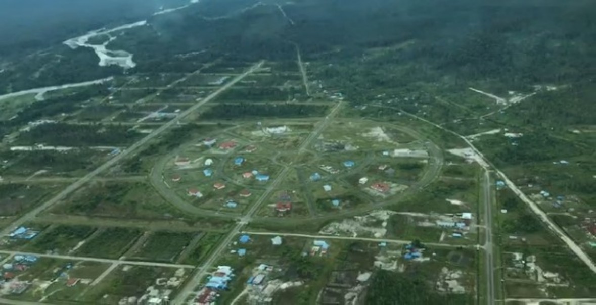 Kota Kenyam Kabupaten Nduga tampak dari atas. Foto: Istimewa