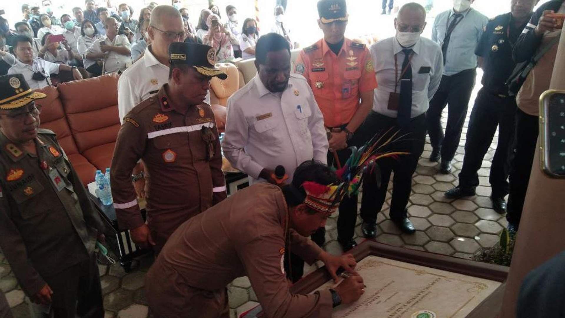 Peresmian Kantor Karantina Kelas I Timika di Jalan Yos Sudarso, Rabu (7/9/2022). Foto: Faris/ Papua60detik