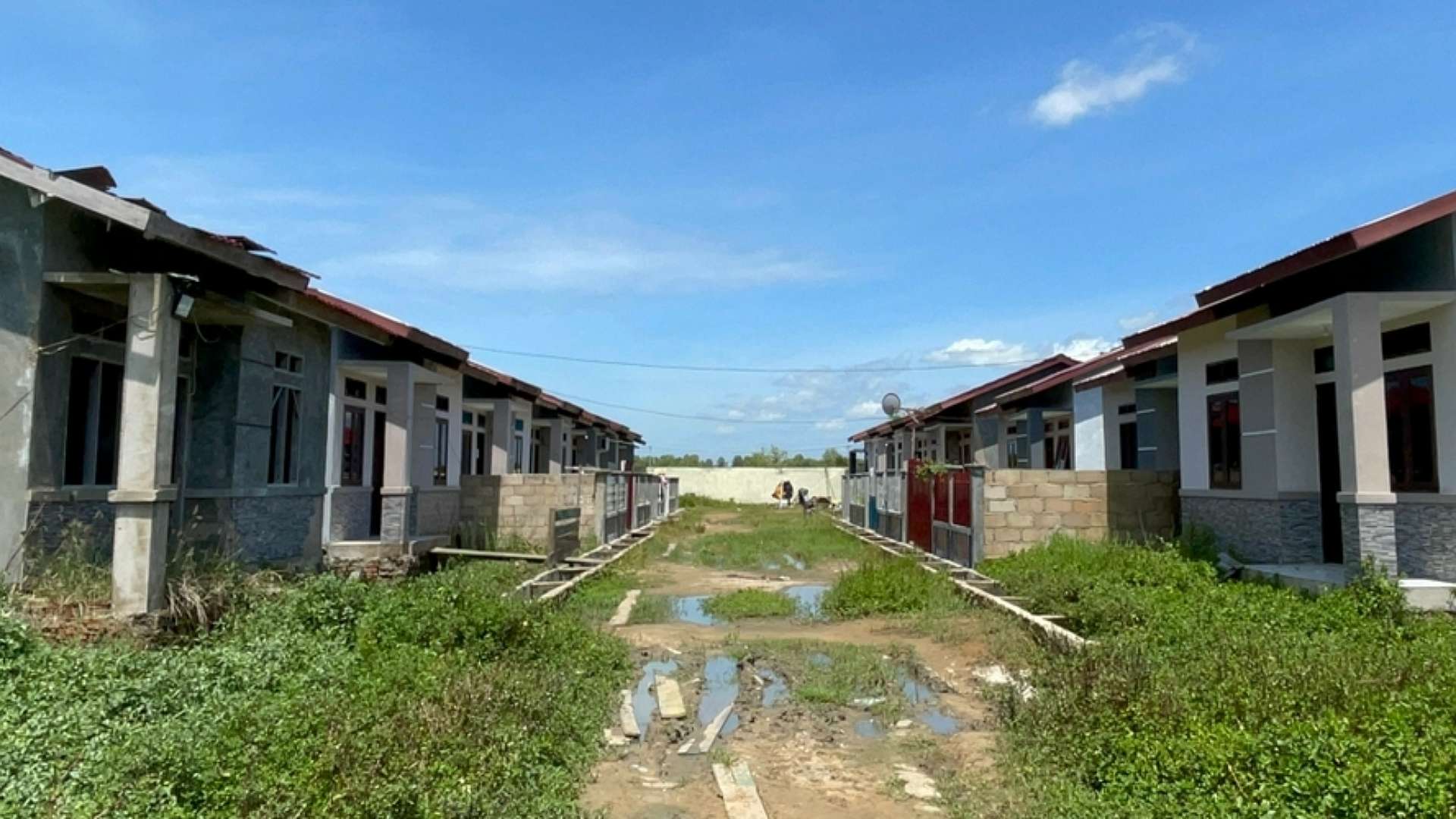 Perumahan yang dibangun PT Elora Papua Abadi di Jalan Cigombong, Kelurahan Kamundu, Distrik Merauke. Foto: Ami/ Papua60detik