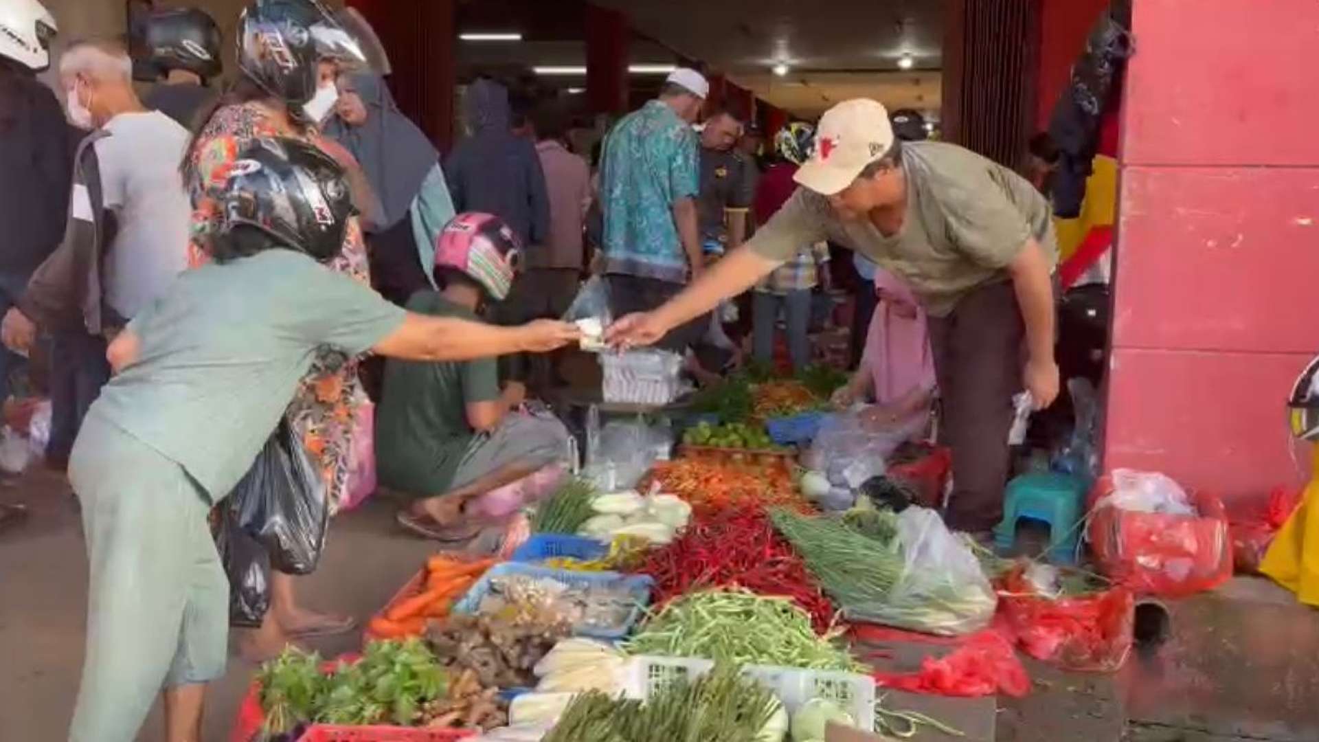 Situasi Pasar Wamanggu Merauke, Rabu (26/4/2023) Foto : Ami/ Papua60detik