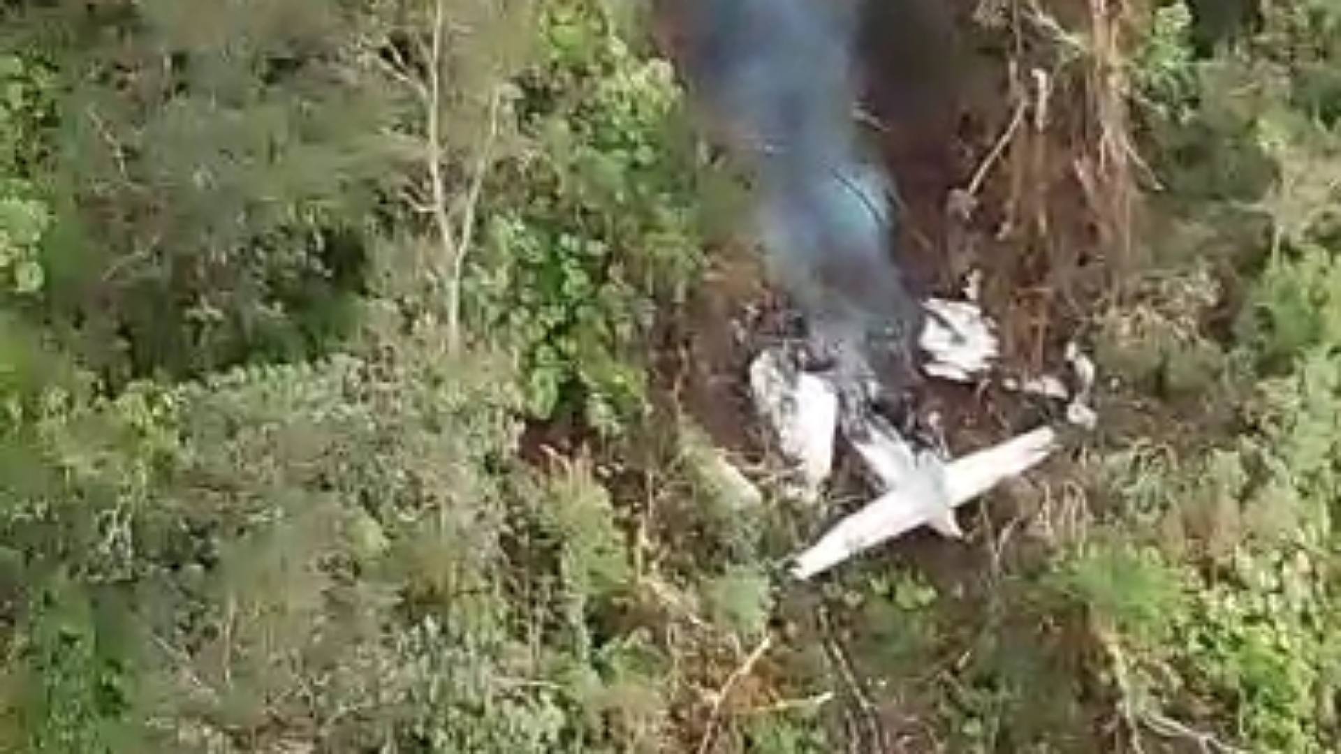 Screenshoot video pantauan udara kondisi pesawat SAM Air PK SMW yang berada di tengah hutan