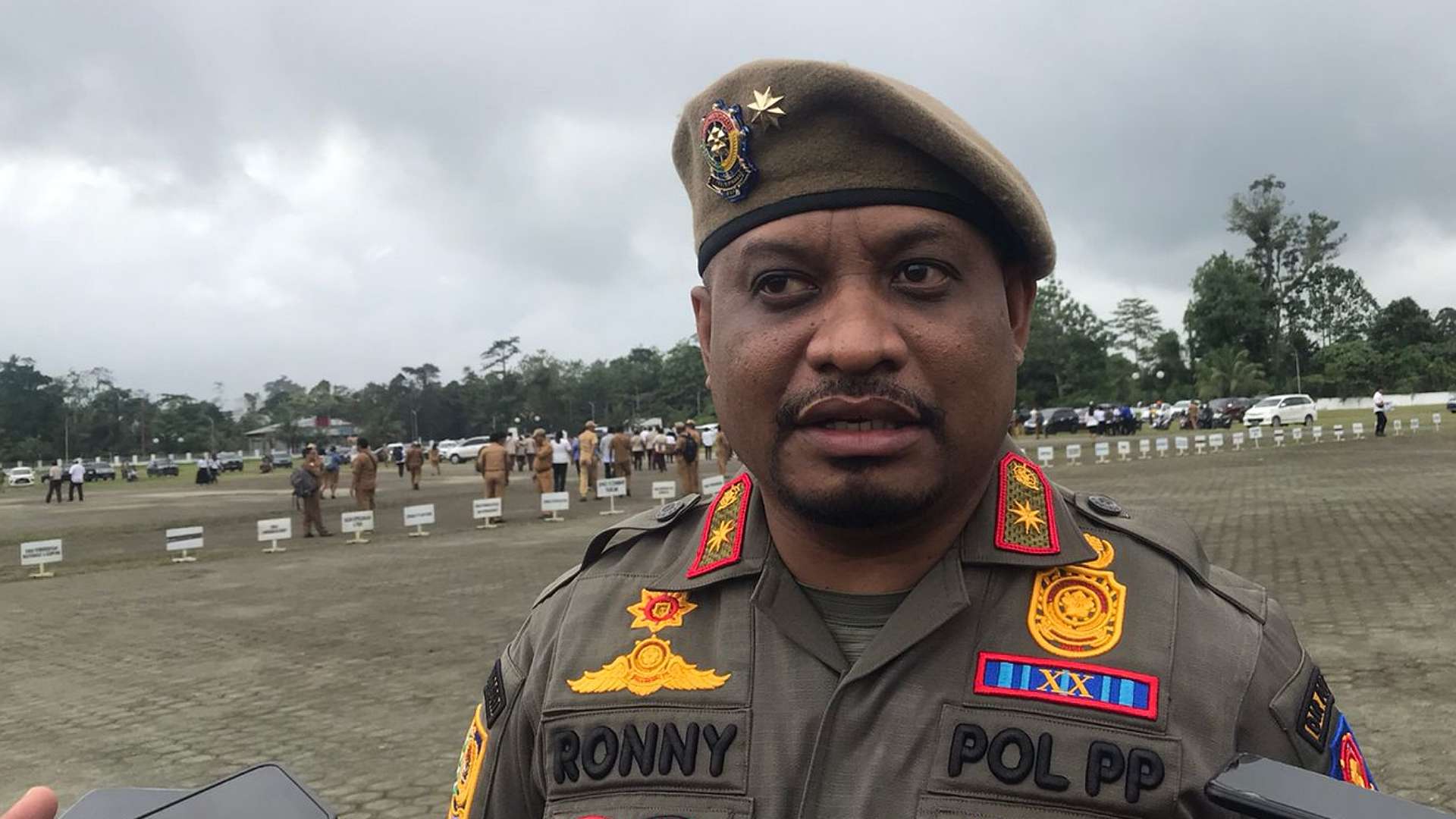 Kepala Dinas Satpol-PP Mimika Ronny Marjen. Foto: Faris/ Papua60detik