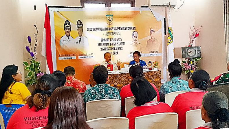 Kelurahan Dingo Narama mengadakan Musyawarah Rencana Pembangunan (Musrenbang) di Hotel Samumambo, Kamis (07/03/2024). Foto: Martha/ Papua6pdetik