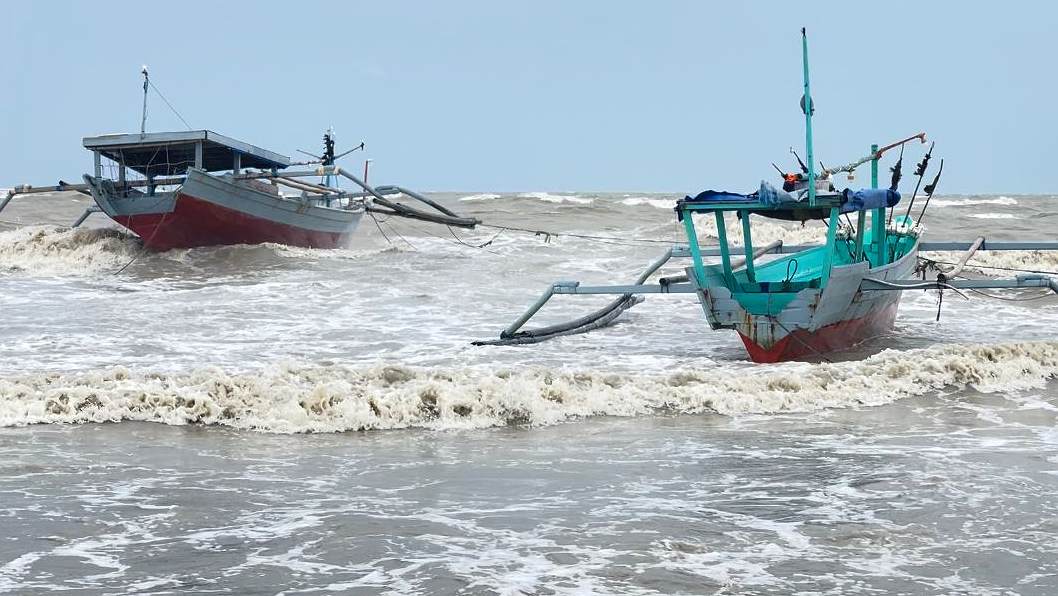Kapal nelayan di wilayah pesisir Merauke Provinsi Papua Selatan. Foto: Ami/Papua60detik