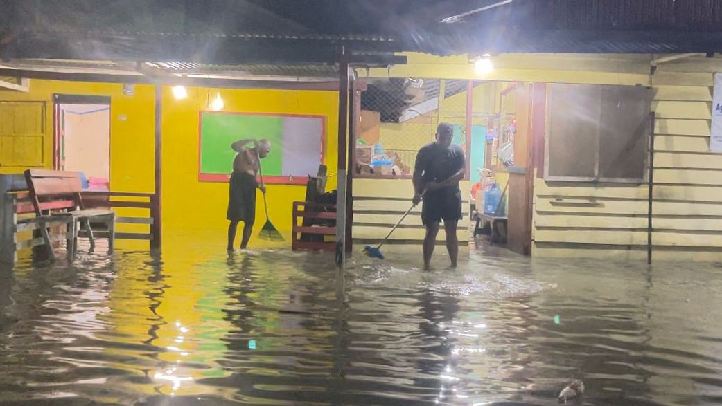 Rumah Warga di Kampung Yobar yang terkena banjir. Foto: Ami/Papua60detik